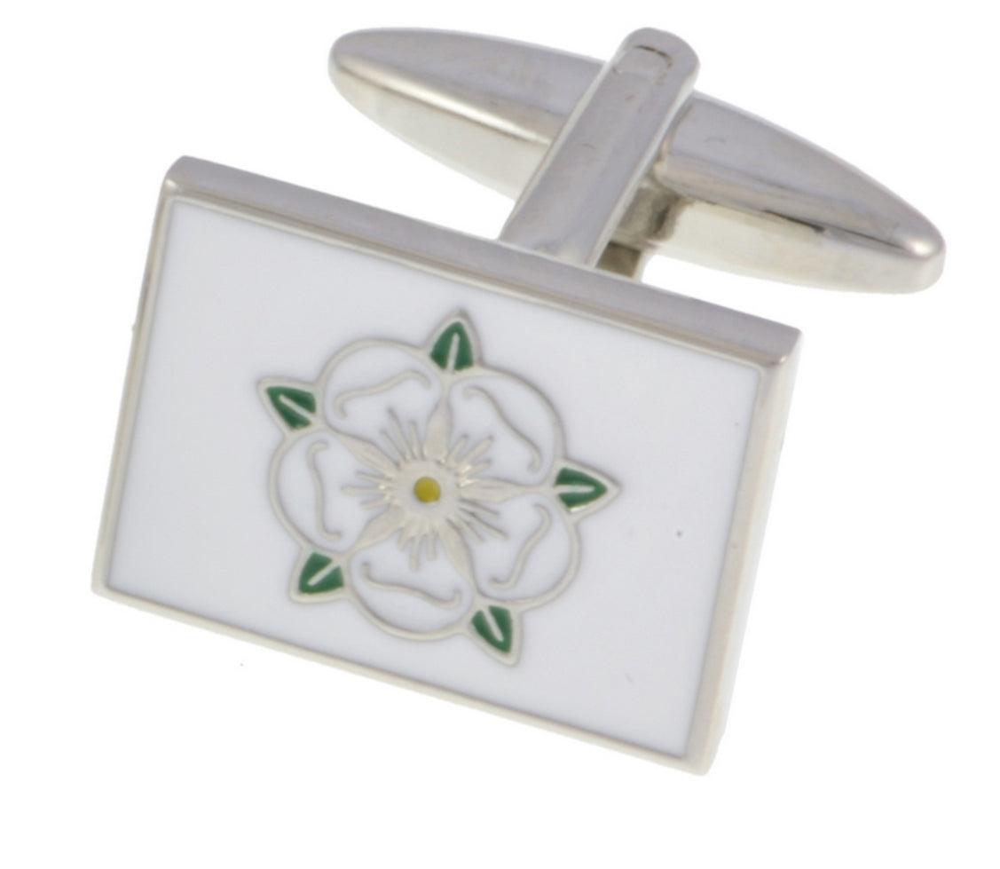 DR Bespoke Yorkshire Rose Square Cufflinks